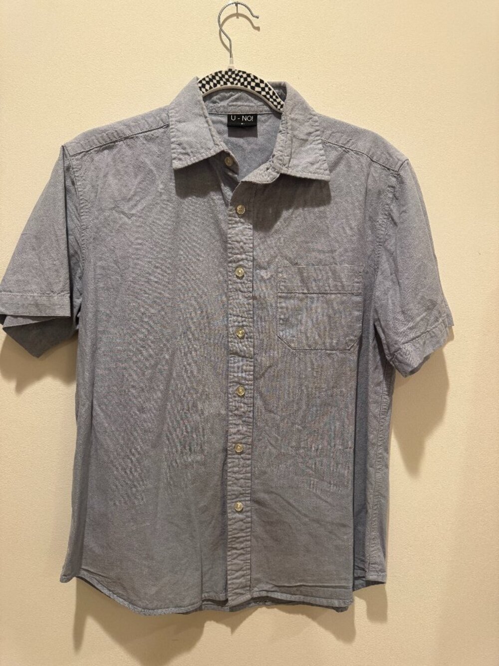 U-No! Chambray button up top - medium